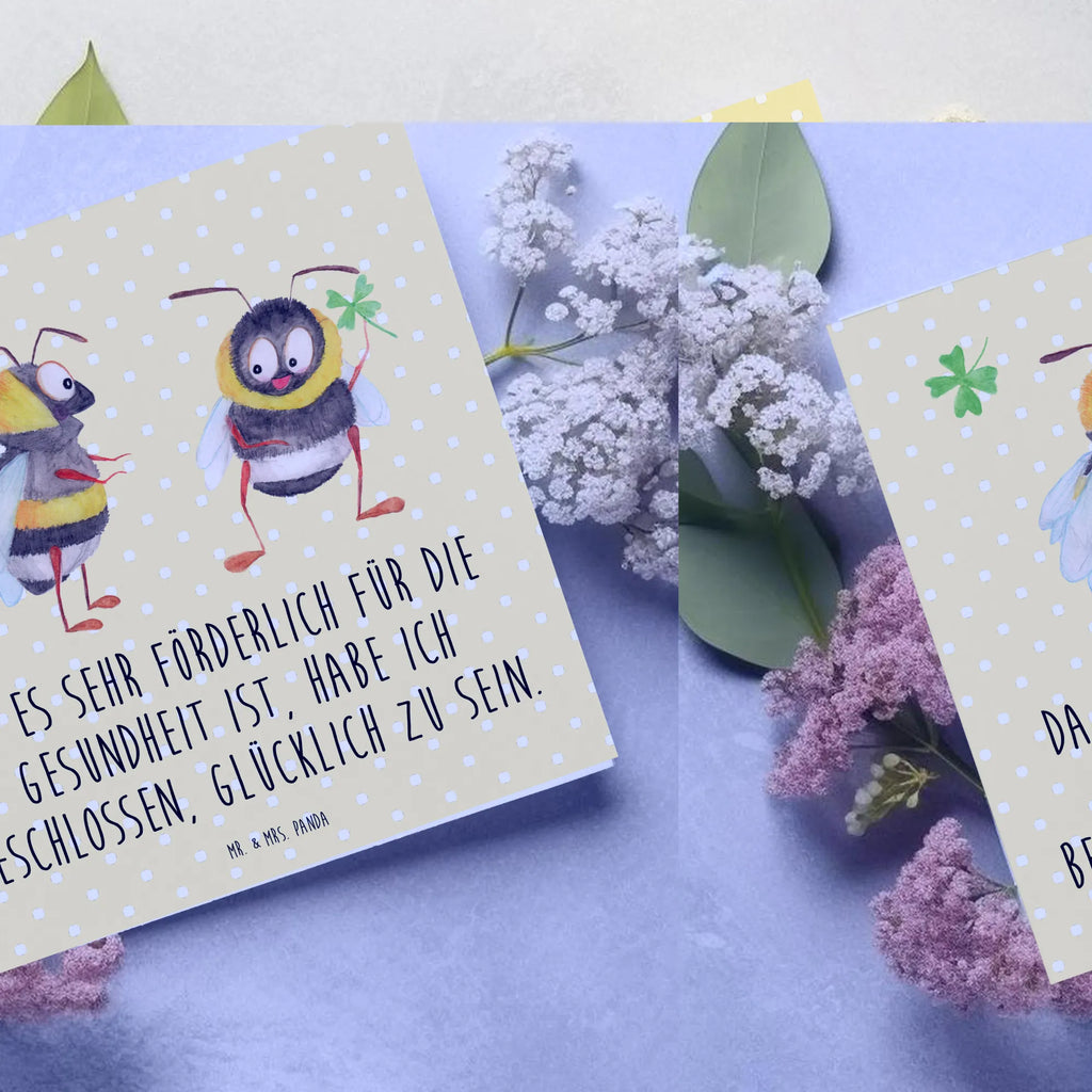 Deluxe Card bumblebees shamrock Einladungskarte, Hochwertige Klappkarte, Glückwunschkarte, Hochzeitskarte, Hochwertige Grußkarte, Geburtstagskarte, Grußkarte, Karte, Klappkarte, Tiermotive, Gute Laune, lustige Sprüche, Tiere, Biene Deko, Spruch positiv, glücklich werden, Spruch schön, Spruch fröhlich, glücklich sein, Hummel, Biene
