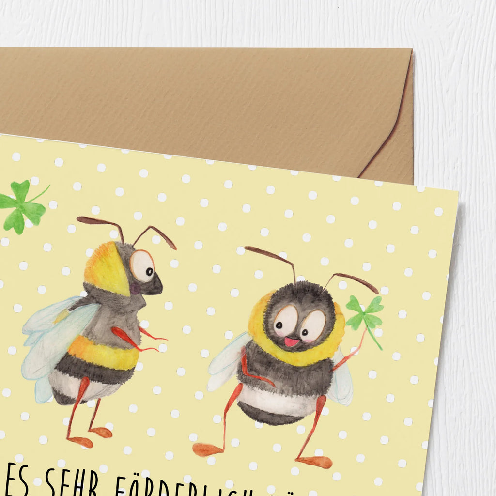 Deluxe Card bumblebees shamrock Einladungskarte, Hochwertige Klappkarte, Glückwunschkarte, Hochzeitskarte, Hochwertige Grußkarte, Geburtstagskarte, Grußkarte, Karte, Klappkarte, Tiermotive, Gute Laune, lustige Sprüche, Tiere, Biene Deko, Spruch positiv, glücklich werden, Spruch schön, Spruch fröhlich, glücklich sein, Hummel, Biene