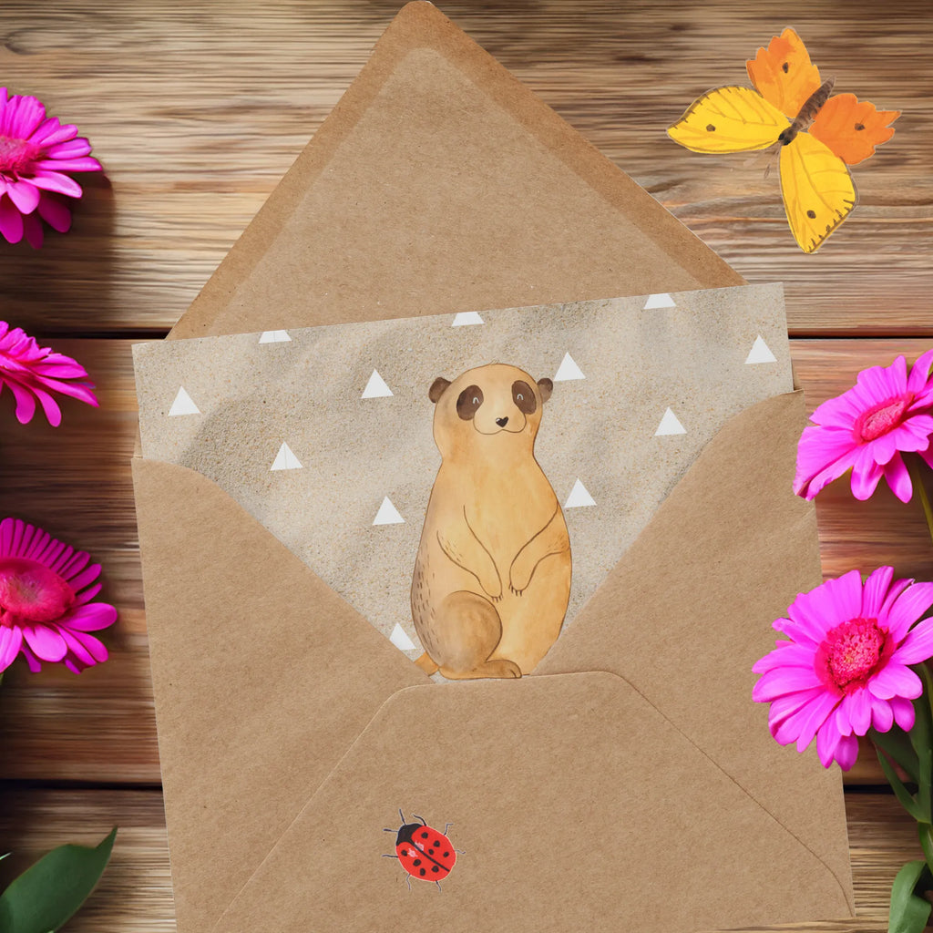 Deluxe Karte Erdmännchen Karte, Geburtstagskarte, Glückwunschkarte, Hochwertige Grußkarte, Klappkarte, Hochwertige Klappkarte, Grußkarte, Hochzeitskarte, Einladungskarte, Afrika, Wildtiere, Weltreise, Afrikareise, Roadtrip, Traveling, Erdmännchen, Spruch, Reisen