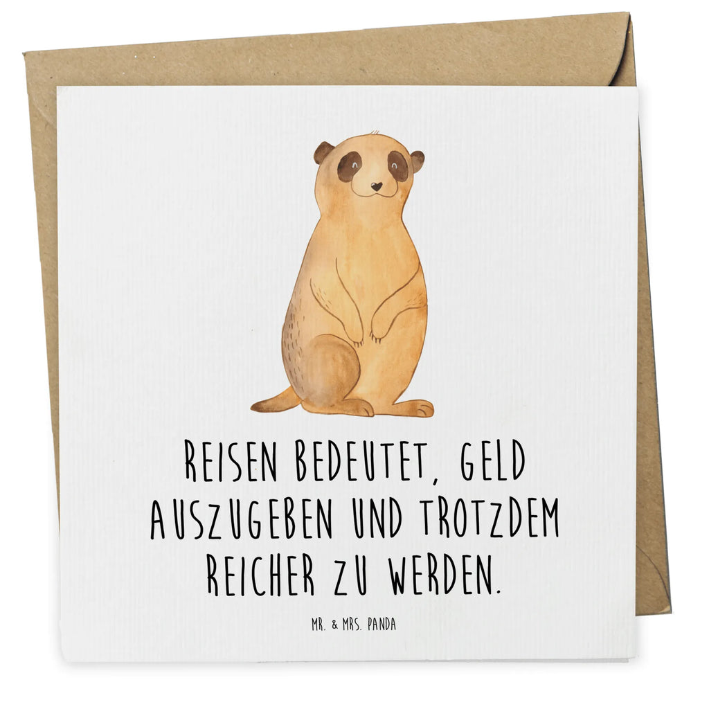 Deluxe Karte Erdmännchen Karte, Geburtstagskarte, Glückwunschkarte, Hochwertige Grußkarte, Klappkarte, Hochwertige Klappkarte, Grußkarte, Hochzeitskarte, Einladungskarte, Afrika, Wildtiere, Weltreise, Afrikareise, Roadtrip, Traveling, Erdmännchen, Spruch, Reisen