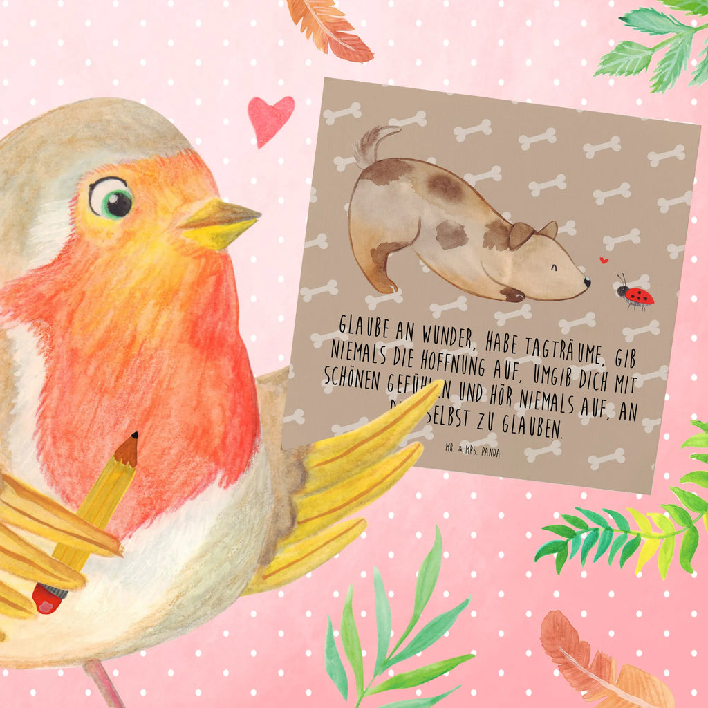 Deluxe Karte Hund Marienkäfer Hochzeitskarte, Hochwertige Klappkarte, Hochwertige Grußkarte, Klappkarte, Einladungskarte, Karte, Geburtstagskarte, Glückwunschkarte, Grußkarte, Hund, Hundemotiv, Haustier, Hunderasse, Tierliebhaber, Hundebesitzer, Sprüche, Marienkäfer, Mischlinghund, Hundespruch, Hunde, Mischling