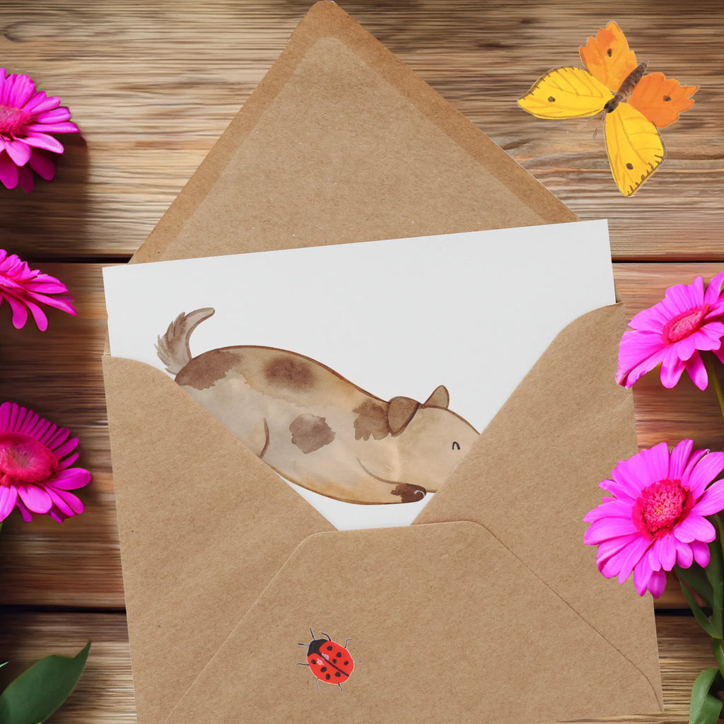 Deluxe Karte Hund Marienkäfer Hochzeitskarte, Hochwertige Klappkarte, Hochwertige Grußkarte, Klappkarte, Einladungskarte, Karte, Geburtstagskarte, Glückwunschkarte, Grußkarte, Hund, Hundemotiv, Haustier, Hunderasse, Tierliebhaber, Hundebesitzer, Sprüche, Marienkäfer, Mischlinghund, Hundespruch, Hunde, Mischling