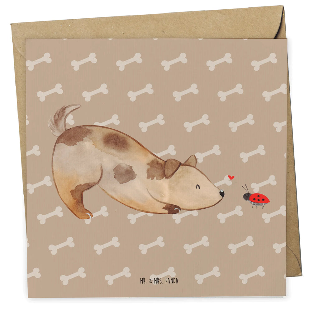 Deluxe Karte Hund Marienkäfer Hochzeitskarte, Hochwertige Klappkarte, Hochwertige Grußkarte, Klappkarte, Einladungskarte, Karte, Geburtstagskarte, Glückwunschkarte, Grußkarte, Hund, Hundemotiv, Haustier, Hunderasse, Tierliebhaber, Hundebesitzer, Sprüche, Marienkäfer, Mischlinghund, Hundespruch, Hunde, Mischling