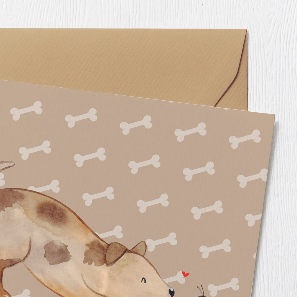 Deluxe Karte Hund Marienkäfer Hochzeitskarte, Hochwertige Klappkarte, Hochwertige Grußkarte, Klappkarte, Einladungskarte, Karte, Geburtstagskarte, Glückwunschkarte, Grußkarte, Hund, Hundemotiv, Haustier, Hunderasse, Tierliebhaber, Hundebesitzer, Sprüche, Marienkäfer, Mischlinghund, Hundespruch, Hunde, Mischling