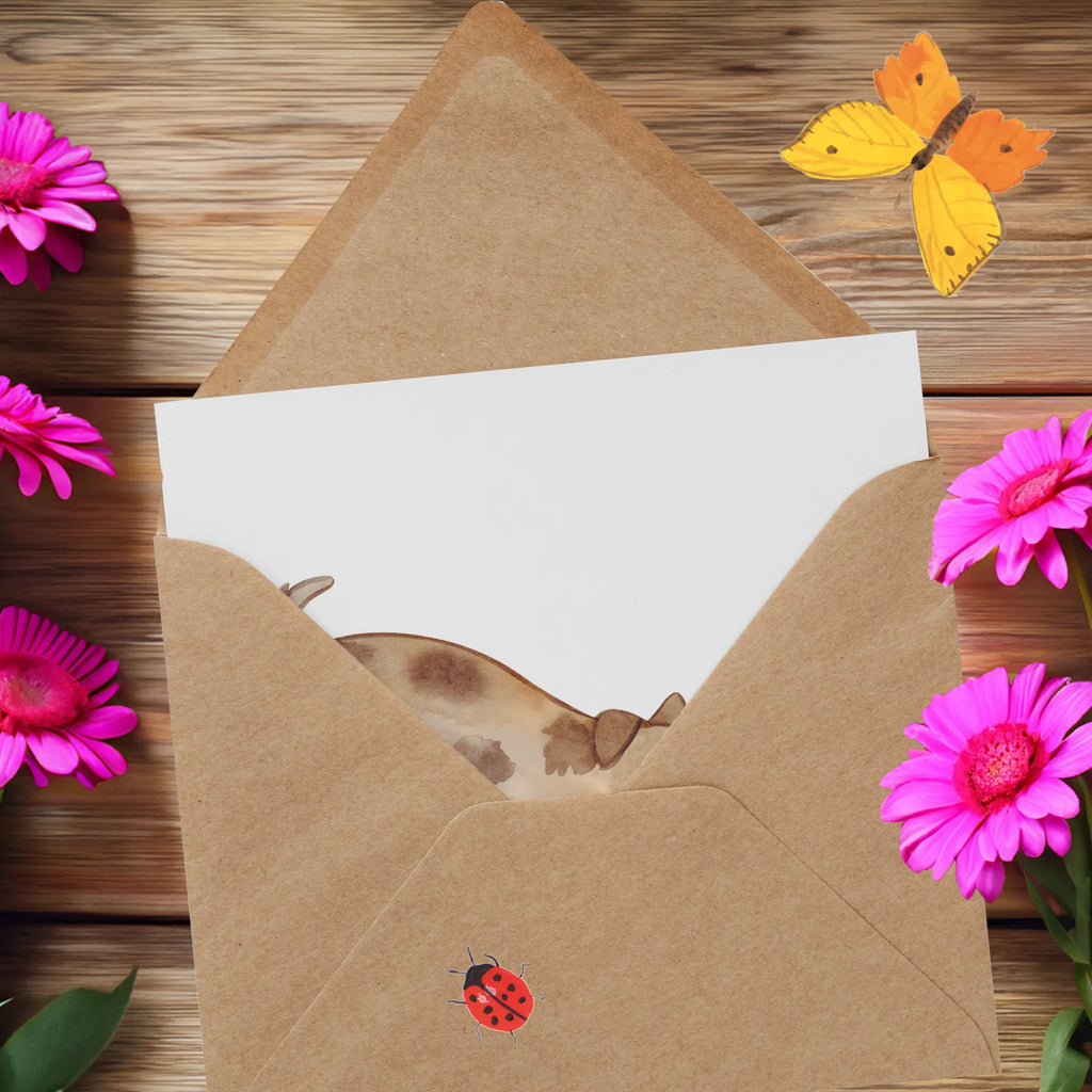 Deluxe Karte Hund Marienkäfer Hochzeitskarte, Hochwertige Klappkarte, Hochwertige Grußkarte, Klappkarte, Einladungskarte, Karte, Geburtstagskarte, Glückwunschkarte, Grußkarte, Hund, Hundemotiv, Haustier, Hunderasse, Tierliebhaber, Hundebesitzer, Sprüche, Marienkäfer, Mischlinghund, Hundespruch, Hunde, Mischling