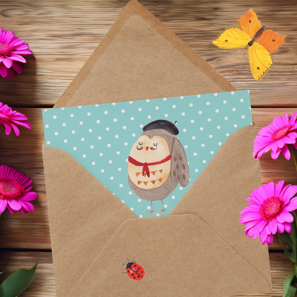 Deluxe Karte Eule Frankreich Karte, Grußkarte, Geburtstagskarte, Glückwunschkarte, Hochwertige Klappkarte, Einladungskarte, Hochzeitskarte, Hochwertige Grußkarte, Klappkarte, Eule, Eulen, das Leben ist schön, hibou, Frankreich, Owl, La vie est belle, Spruch Französisch, Eule Deko, Spruch schön