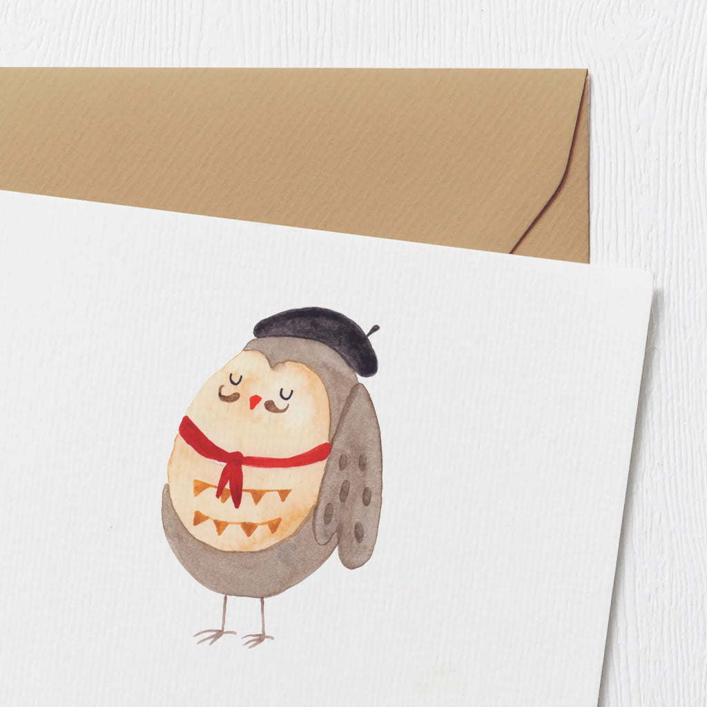 Deluxe Karte Eule Frankreich Karte, Grußkarte, Geburtstagskarte, Glückwunschkarte, Hochwertige Klappkarte, Einladungskarte, Hochzeitskarte, Hochwertige Grußkarte, Klappkarte, Eule, Eulen, das Leben ist schön, hibou, Frankreich, Owl, La vie est belle, Spruch Französisch, Eule Deko, Spruch schön