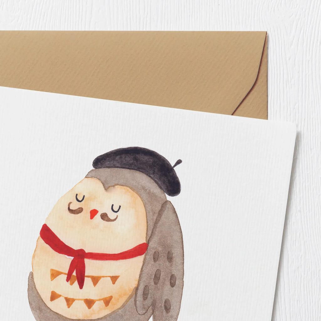 Deluxe Karte Eule Frankreich Karte, Grußkarte, Geburtstagskarte, Glückwunschkarte, Hochwertige Klappkarte, Einladungskarte, Hochzeitskarte, Hochwertige Grußkarte, Klappkarte, Eule, Eulen, das Leben ist schön, hibou, Frankreich, Owl, La vie est belle, Spruch Französisch, Eule Deko, Spruch schön