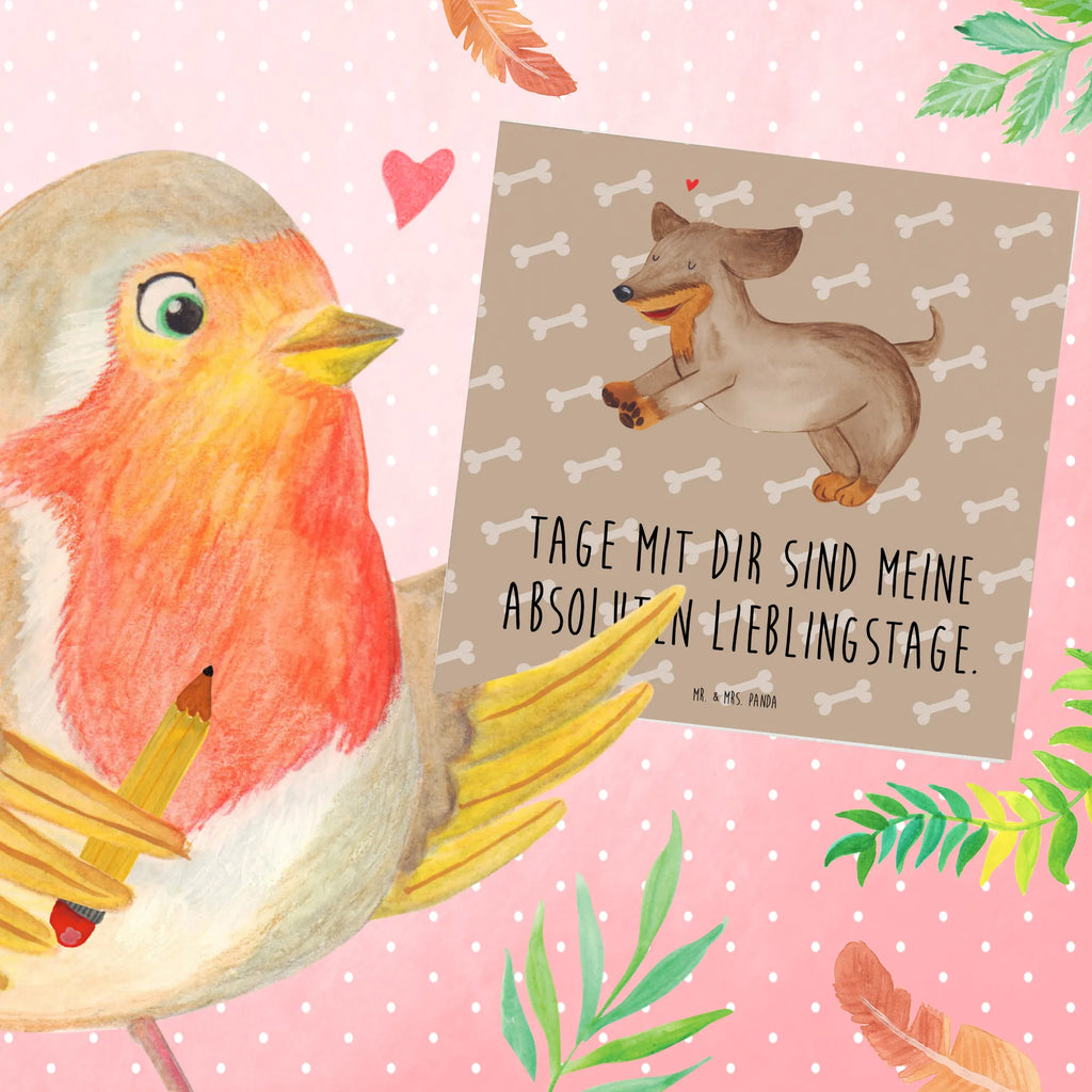 Deluxe Karte Hund Dackel Karte, Hochwertige Klappkarte, Klappkarte, Glückwunschkarte, Hochwertige Grußkarte, Geburtstagskarte, Hochzeitskarte, Grußkarte, Einladungskarte, Hund, Hundemotiv, Haustier, Hunderasse, Tierliebhaber, Hundebesitzer, Sprüche, Dackel, Dachshund, happy dog, Hunde