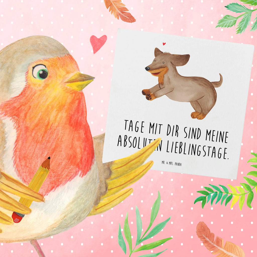 Deluxe Karte Hund Dackel Karte, Hochwertige Klappkarte, Klappkarte, Glückwunschkarte, Hochwertige Grußkarte, Geburtstagskarte, Hochzeitskarte, Grußkarte, Einladungskarte, Hund, Hundemotiv, Haustier, Hunderasse, Tierliebhaber, Hundebesitzer, Sprüche, Dackel, Dachshund, happy dog, Hunde