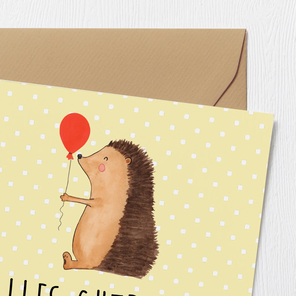 Deluxe Karte Igel Luftballon Klappkarte, Hochzeitskarte, Hochwertige Grußkarte, Hochwertige Klappkarte, Glückwunschkarte, Grußkarte, Karte, Geburtstagskarte, Einladungskarte, Tiermotive, Gute Laune, lustige Sprüche, Tiere, Happy Birthday, Geburtstag, Glückwunsch, Ballon, Igel, Geburtstagskind, Herzlichen Glückwunsch
