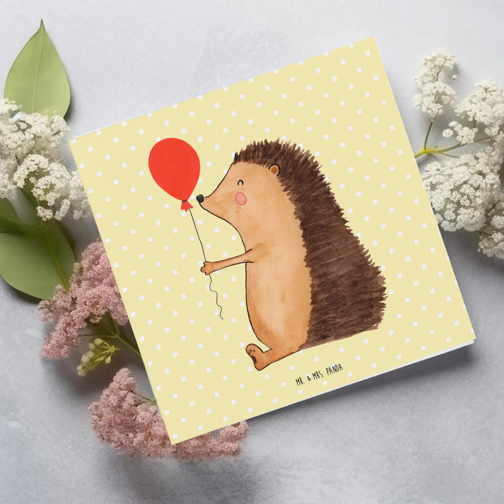 Deluxe Karte Igel Luftballon Klappkarte, Hochzeitskarte, Hochwertige Grußkarte, Hochwertige Klappkarte, Glückwunschkarte, Grußkarte, Karte, Geburtstagskarte, Einladungskarte, Tiermotive, Gute Laune, lustige Sprüche, Tiere, Happy Birthday, Geburtstag, Glückwunsch, Ballon, Igel, Geburtstagskind, Herzlichen Glückwunsch