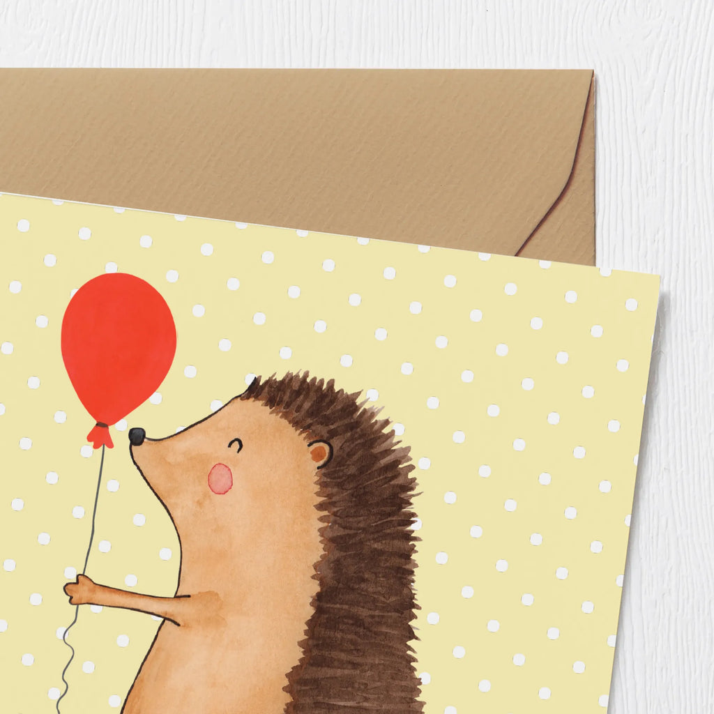 Deluxe Karte Igel Luftballon Klappkarte, Hochzeitskarte, Hochwertige Grußkarte, Hochwertige Klappkarte, Glückwunschkarte, Grußkarte, Karte, Geburtstagskarte, Einladungskarte, Tiermotive, Gute Laune, lustige Sprüche, Tiere, Happy Birthday, Geburtstag, Glückwunsch, Ballon, Igel, Geburtstagskind, Herzlichen Glückwunsch
