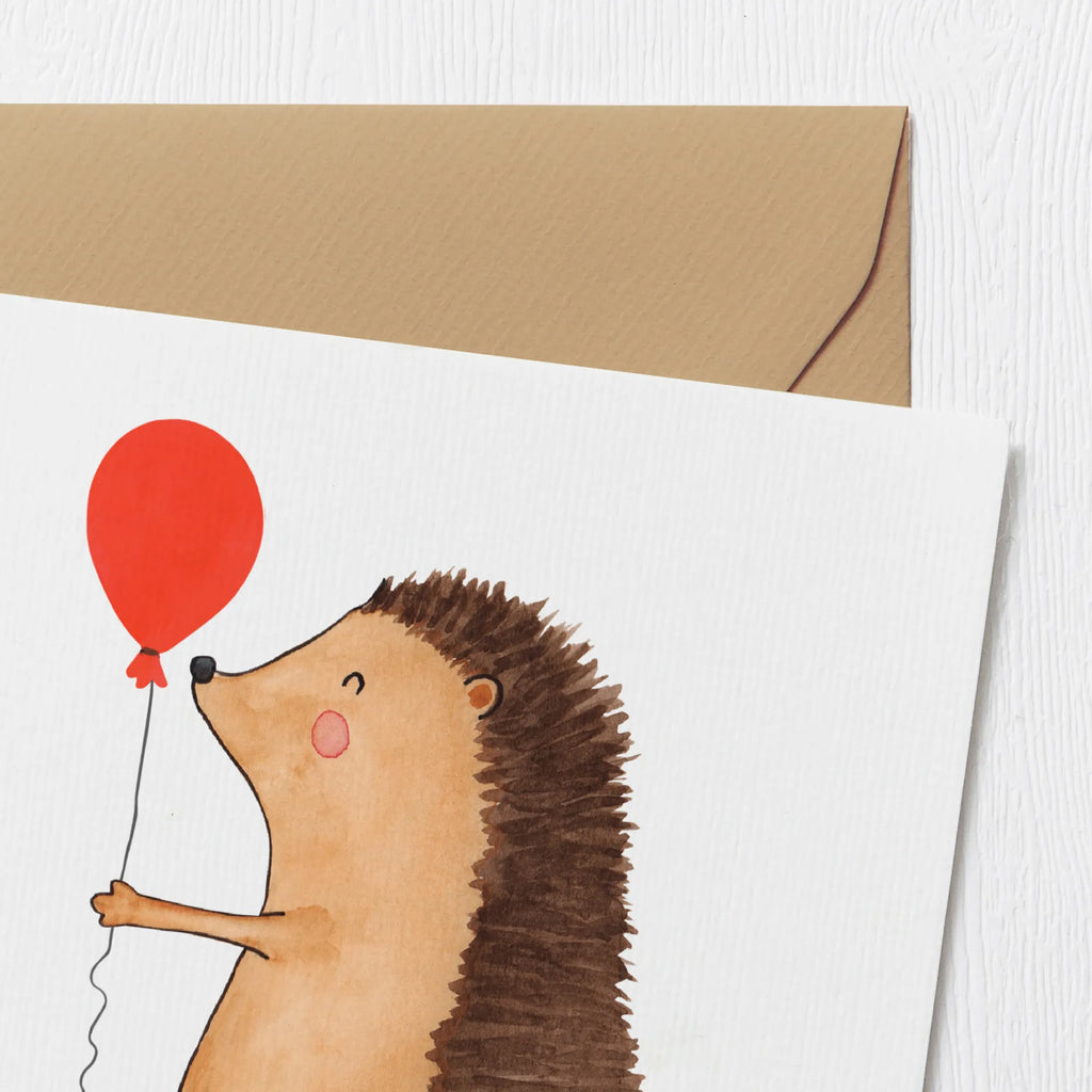 Deluxe Karte Igel Luftballon Klappkarte, Hochzeitskarte, Hochwertige Grußkarte, Hochwertige Klappkarte, Glückwunschkarte, Grußkarte, Karte, Geburtstagskarte, Einladungskarte, Tiermotive, Gute Laune, lustige Sprüche, Tiere, Happy Birthday, Geburtstag, Glückwunsch, Ballon, Igel, Geburtstagskind, Herzlichen Glückwunsch