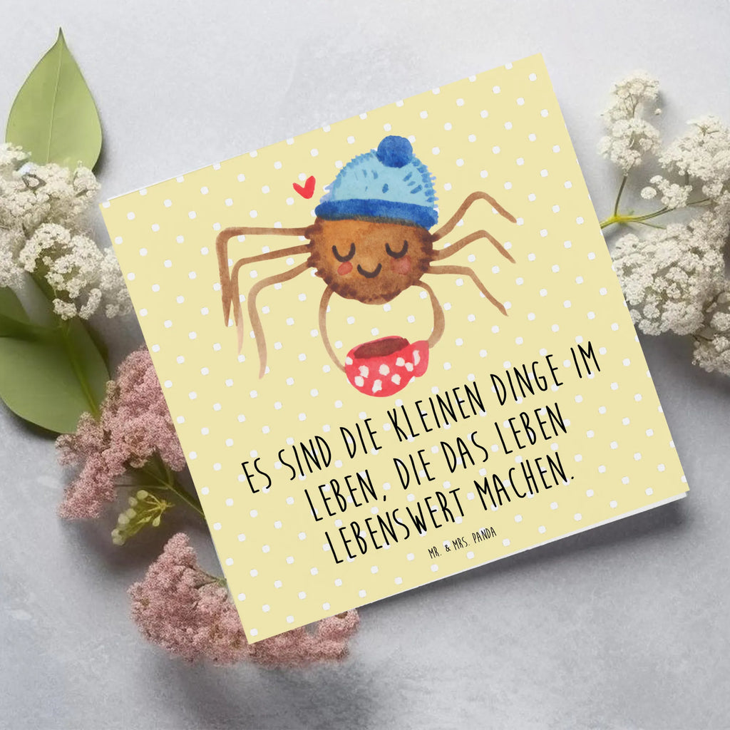 Deluxe Karte Spinne Agathe Kaffee Hochwertige Klappkarte, Grußkarte, Hochwertige Grußkarte, Einladungskarte, Geburtstagskarte, Hochzeitskarte, Karte, Klappkarte, Glückwunschkarte, Spinne Agathe, Spinne, Agathe, Videos, Merchandise, Morgen, Weiser Spruch, Lebensweisheiten, Kaffee, Morgenmuffel