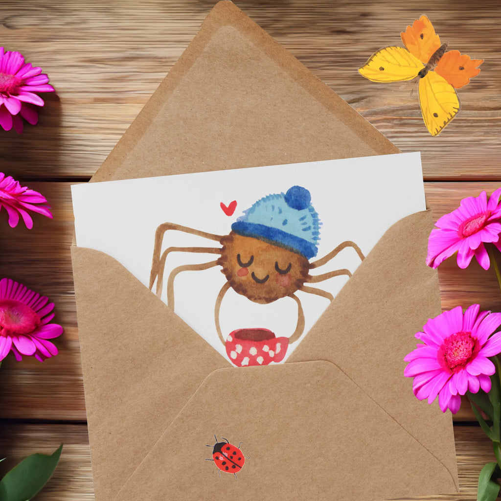 Deluxe Karte Spinne Agathe Kaffee Hochwertige Klappkarte, Grußkarte, Hochwertige Grußkarte, Einladungskarte, Geburtstagskarte, Hochzeitskarte, Karte, Klappkarte, Glückwunschkarte, Spinne Agathe, Spinne, Agathe, Videos, Merchandise, Morgen, Weiser Spruch, Lebensweisheiten, Kaffee, Morgenmuffel