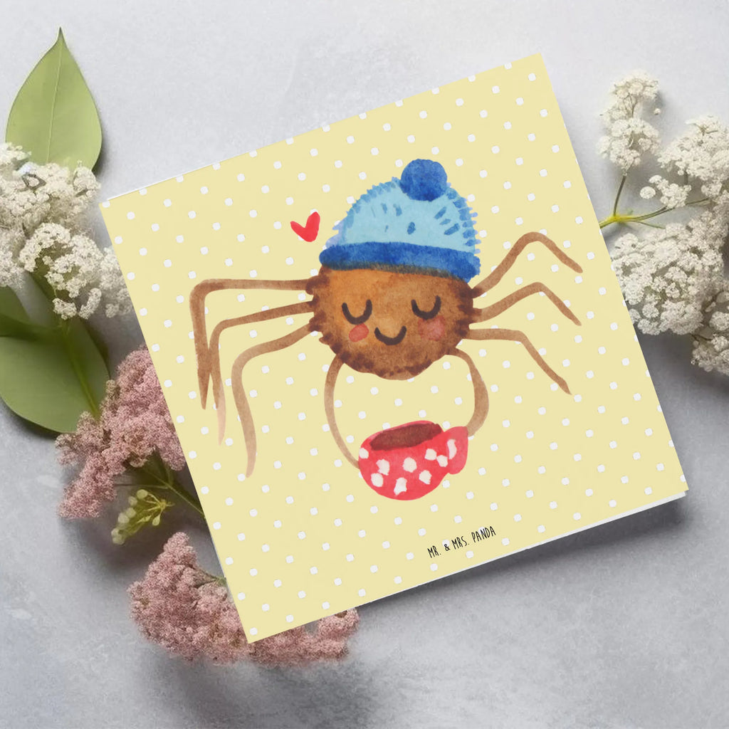 Deluxe Karte Spinne Agathe Kaffee Hochwertige Klappkarte, Grußkarte, Hochwertige Grußkarte, Einladungskarte, Geburtstagskarte, Hochzeitskarte, Karte, Klappkarte, Glückwunschkarte, Spinne Agathe, Spinne, Agathe, Videos, Merchandise, Morgen, Weiser Spruch, Lebensweisheiten, Kaffee, Morgenmuffel