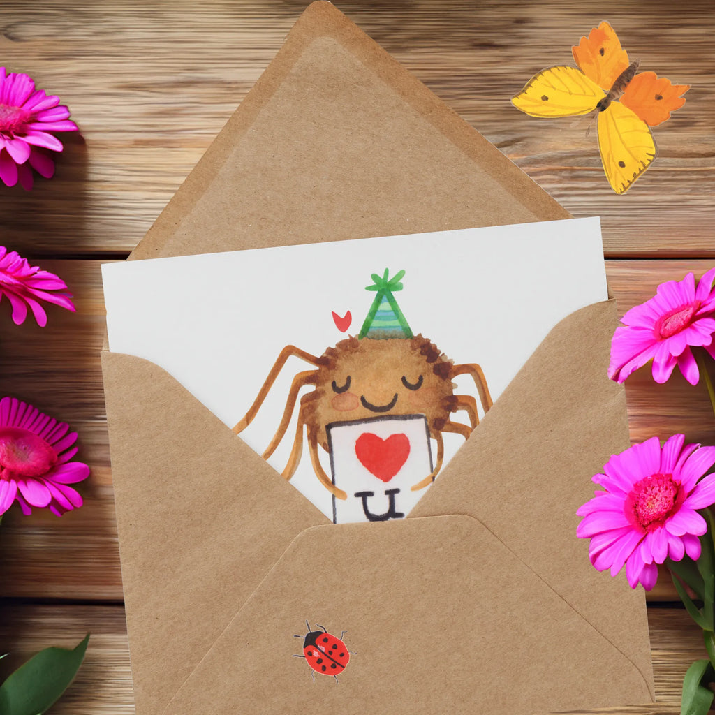 Deluxe Karte Spinne Agathe Brief Hochwertige Grußkarte, Geburtstagskarte, Hochzeitskarte, Einladungskarte, Hochwertige Klappkarte, Karte, Glückwunschkarte, Klappkarte, Grußkarte, Spinne Agathe, Spinne, Agathe, Videos, Merchandise, Treuebeweis, Treuetest, Liebespaar, Liebesbeweis, Verliebt, Liebesgeschenk, Heiratsantrag, Ich Liebe dich