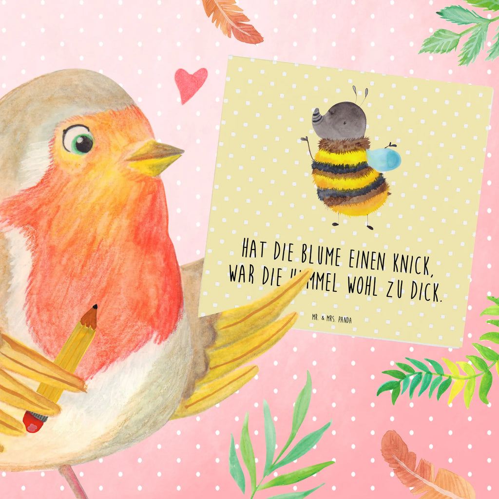 Deluxe Card bumblebee fluffy Grußkarte, Hochwertige Grußkarte, Hochzeitskarte, Karte, Hochwertige Klappkarte, Klappkarte, Glückwunschkarte, Einladungskarte, Geburtstagskarte, Tiermotive, Gute Laune, lustige Sprüche, Tiere, Hummel, Biene, Flauschig, Natur, Blume