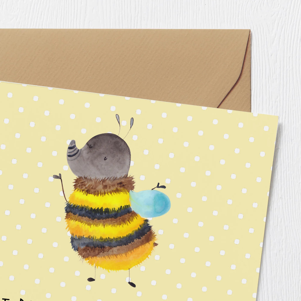 Deluxe Card bumblebee fluffy Grußkarte, Hochwertige Grußkarte, Hochzeitskarte, Karte, Hochwertige Klappkarte, Klappkarte, Glückwunschkarte, Einladungskarte, Geburtstagskarte, Tiermotive, Gute Laune, lustige Sprüche, Tiere, Hummel, Biene, Flauschig, Natur, Blume