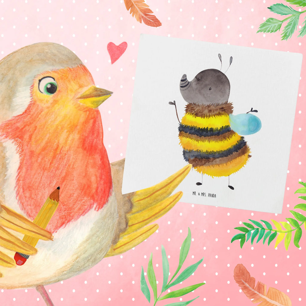 Deluxe Card bumblebee fluffy Grußkarte, Hochwertige Grußkarte, Hochzeitskarte, Karte, Hochwertige Klappkarte, Klappkarte, Glückwunschkarte, Einladungskarte, Geburtstagskarte, Tiermotive, Gute Laune, lustige Sprüche, Tiere, Hummel, Biene, Flauschig, Natur, Blume