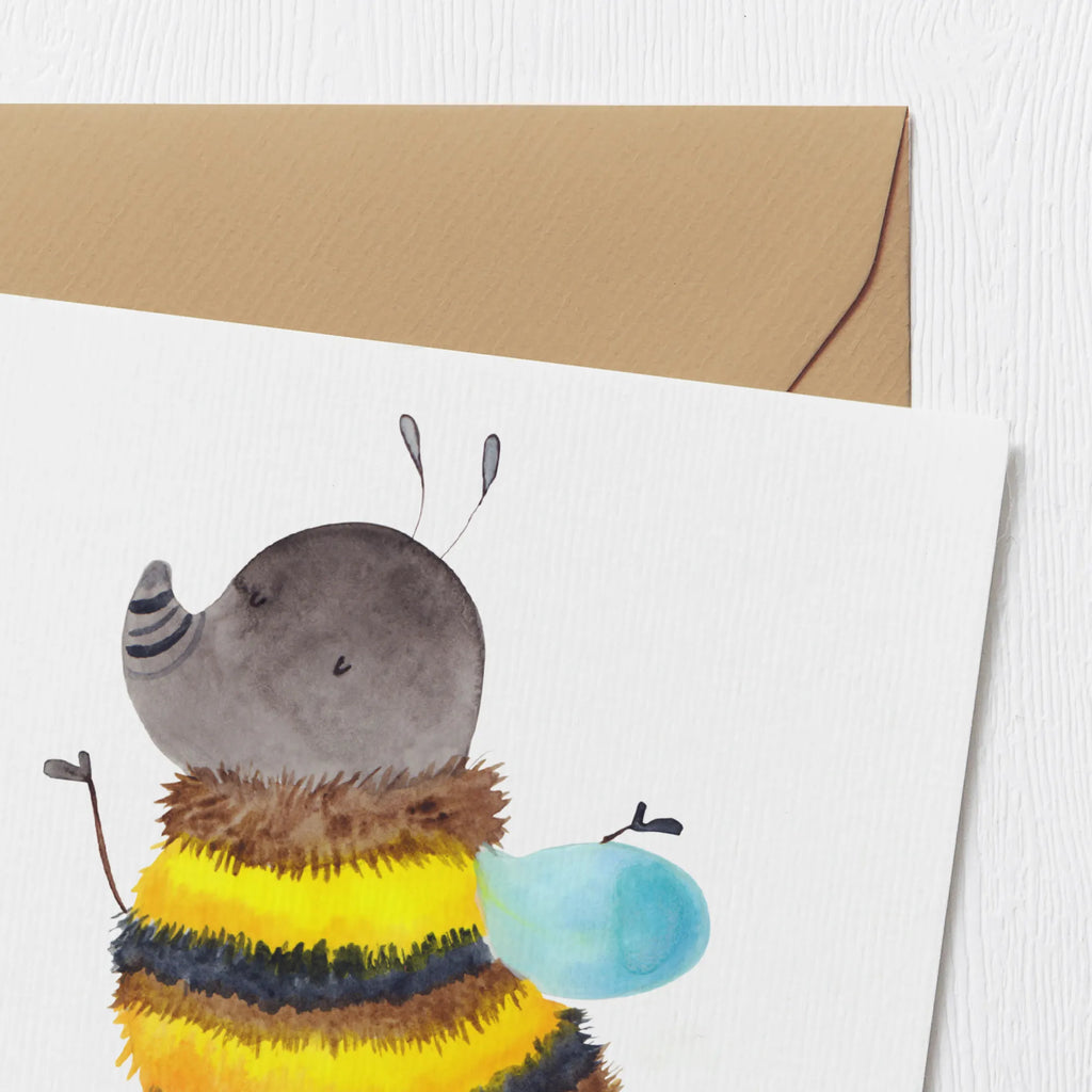 Deluxe Card bumblebee fluffy Grußkarte, Hochwertige Grußkarte, Hochzeitskarte, Karte, Hochwertige Klappkarte, Klappkarte, Glückwunschkarte, Einladungskarte, Geburtstagskarte, Tiermotive, Gute Laune, lustige Sprüche, Tiere, Hummel, Biene, Flauschig, Natur, Blume