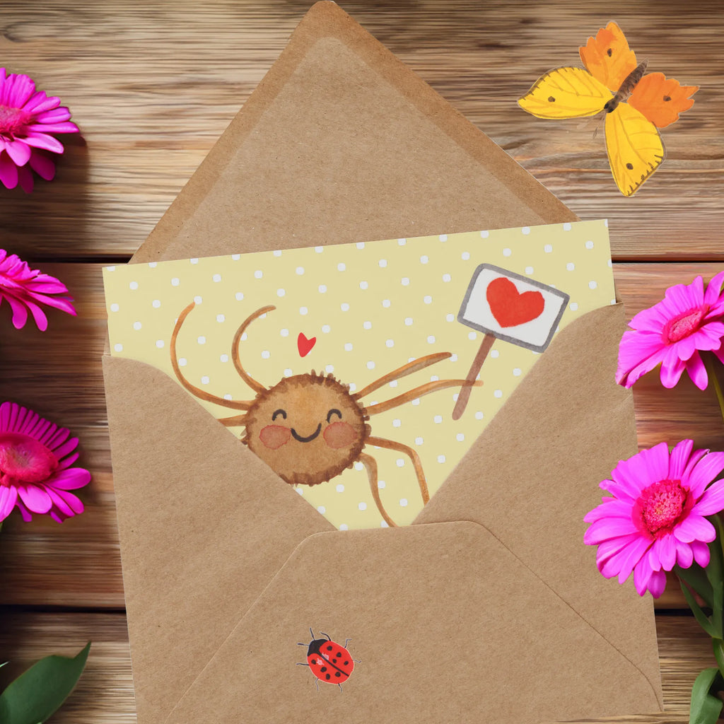 Deluxe Karte Spinne Agathe Motivation Hochzeitskarte, Einladungskarte, Geburtstagskarte, Grußkarte, Klappkarte, Glückwunschkarte, Hochwertige Klappkarte, Karte, Hochwertige Grußkarte, Spinne Agathe, Spinne, Agathe, Videos, Merchandise, Glück, Vertrauen, Liebe, Motivation, Dankeschön