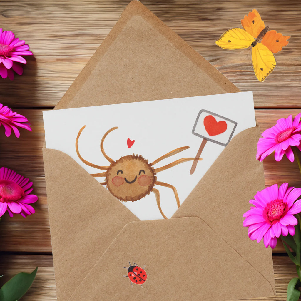 Deluxe Karte Spinne Agathe Motivation Hochzeitskarte, Einladungskarte, Geburtstagskarte, Grußkarte, Klappkarte, Glückwunschkarte, Hochwertige Klappkarte, Karte, Hochwertige Grußkarte, Spinne Agathe, Spinne, Agathe, Videos, Merchandise, Glück, Vertrauen, Liebe, Motivation, Dankeschön