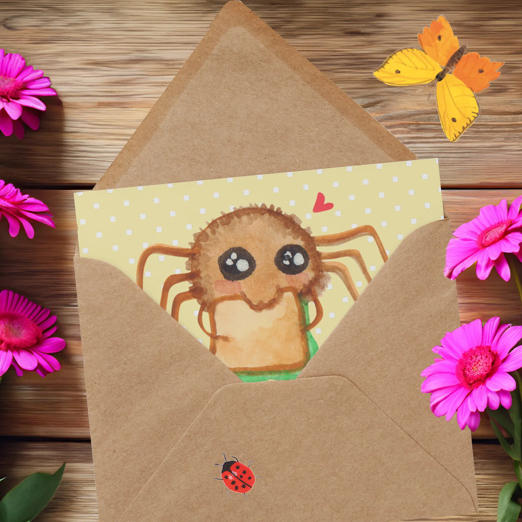 Deluxe Karte Spinne Agathe Sandwich Karte, Geburtstagskarte, Hochwertige Grußkarte, Klappkarte, Grußkarte, Hochzeitskarte, Glückwunschkarte, Einladungskarte, Hochwertige Klappkarte, Spinne Agathe, Spinne, Agathe, Videos, Merchandise, Mut, Verfressen, Glück, Lebensfreude, Alles wird gut, Hungrig, Hunger