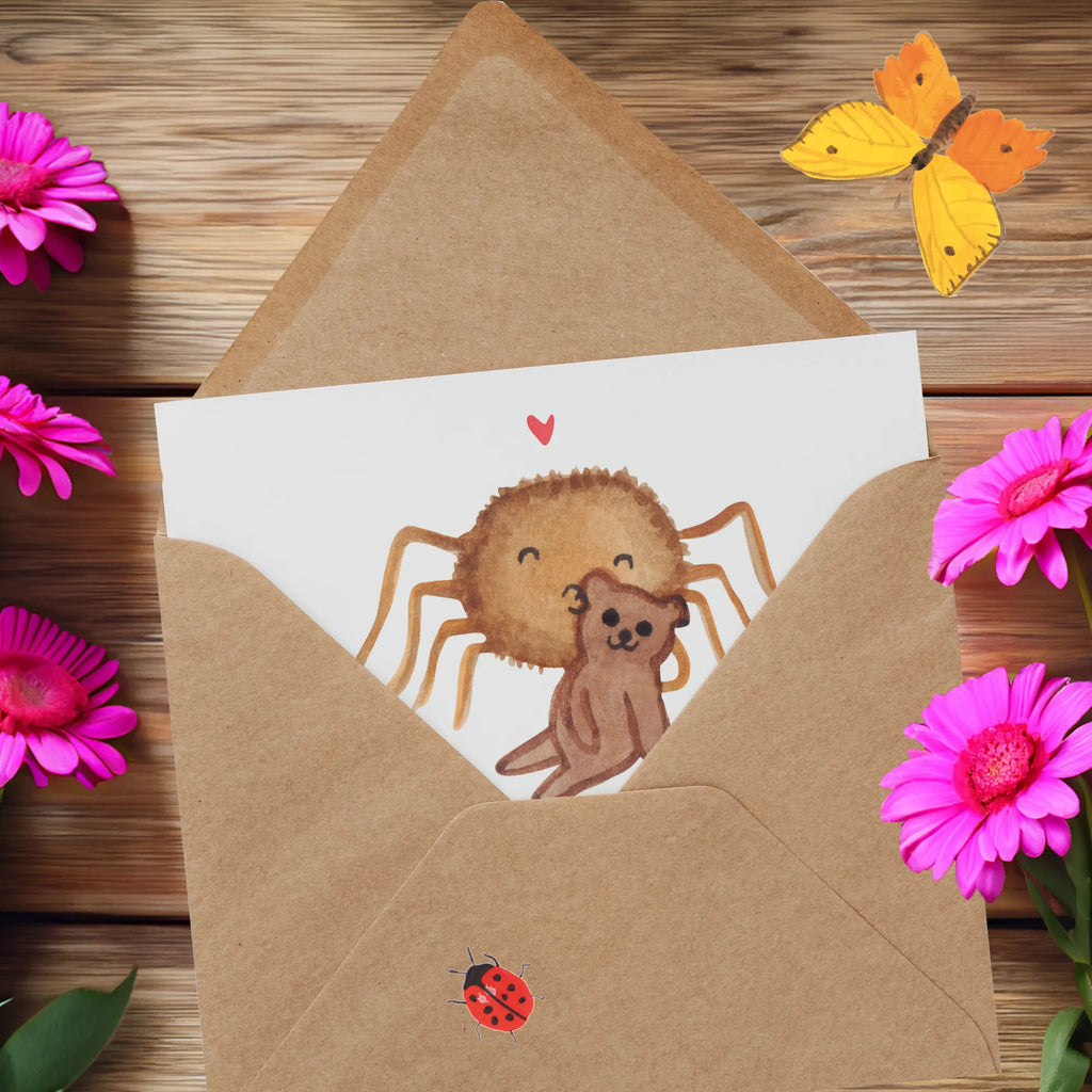 Deluxe Karte Spinne Agathe Teddy Grußkarte, Hochzeitskarte, Einladungskarte, Glückwunschkarte, Klappkarte, Hochwertige Klappkarte, Geburtstagskarte, Karte, Hochwertige Grußkarte, Spinne Agathe, Spinne, Agathe, Videos, Merchandise, Liebesbeweis, Verliebt, Liebesgeschenk, Dankeschön, Teddy, Freundschaft, Treue, Miteinander