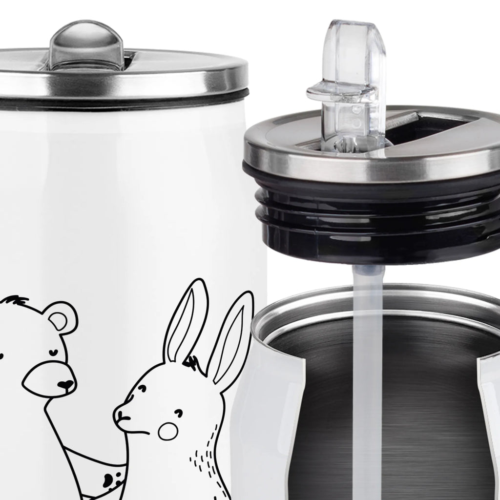 Drink Cans Water Bottle bear and rabbit Embrace Love, Loving, Two, Together, Marriage, Engagement, Proposal of marriage, Love gift, gift for her, gift for him, anniversary gift, bear, friends, rabbit, best friends, best friend