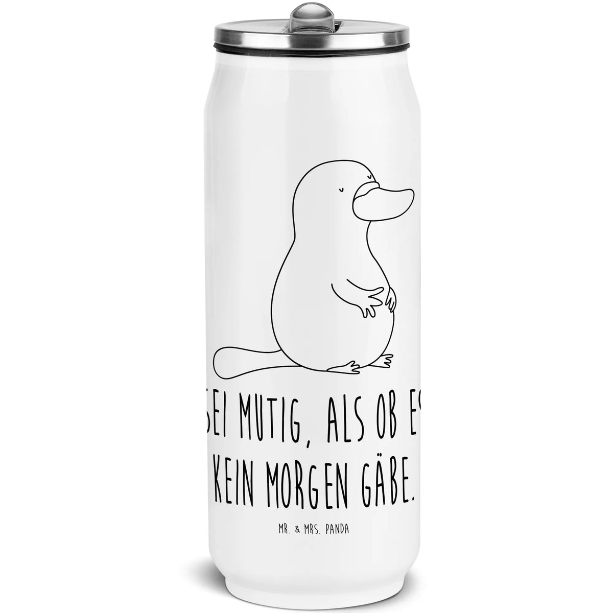 Drink Cans Water Bottle platypus courage gift ideas, vacation, Seafood, aquatic animals, ocean, shells, corals, reef, whale, narwhal, sea urchin, lobster, platypus, manatee, crocodile, shrimp, gifts for seafood lovers, water world, underwater animals, underwater world, deep sea, seafood fans, seafood decoration, seafood posters, new start, Platypus, work, courage, brave, world trip, wisdom, new beginning