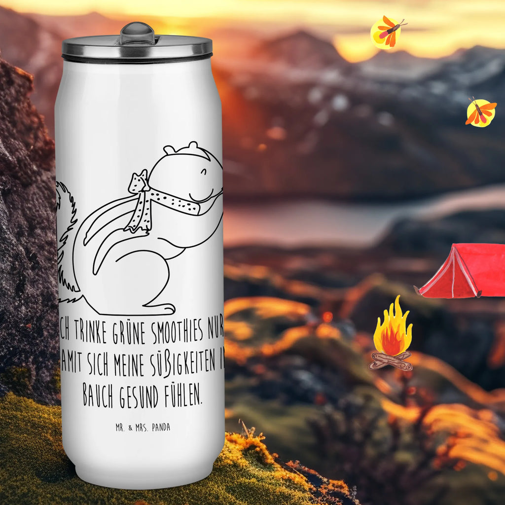 Drink Cans Water Bottle Squirrel smoothies small animals, cute, funny, cute animal motives, hand drawn, small world, funny sayings, good mood, happy, gifts, gift ideas, special gifts, animal lover, card, diet, squirrels, chipmunks, Green smoothies, weight loss