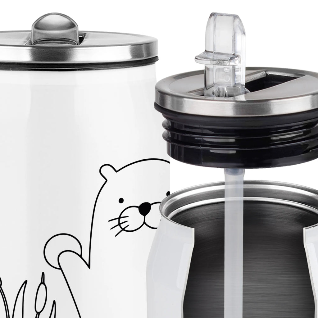 Drink Cans Water Bottle otter Stone otter, marten, sea otter, European otter, water mammal, aquatic animal, baby otter, predator, water, otter gifts, animal lover, gift ideas for animal lovers, animal, mammal, water animal, gifts for people in love, Otter Sea Otter Lake Otter