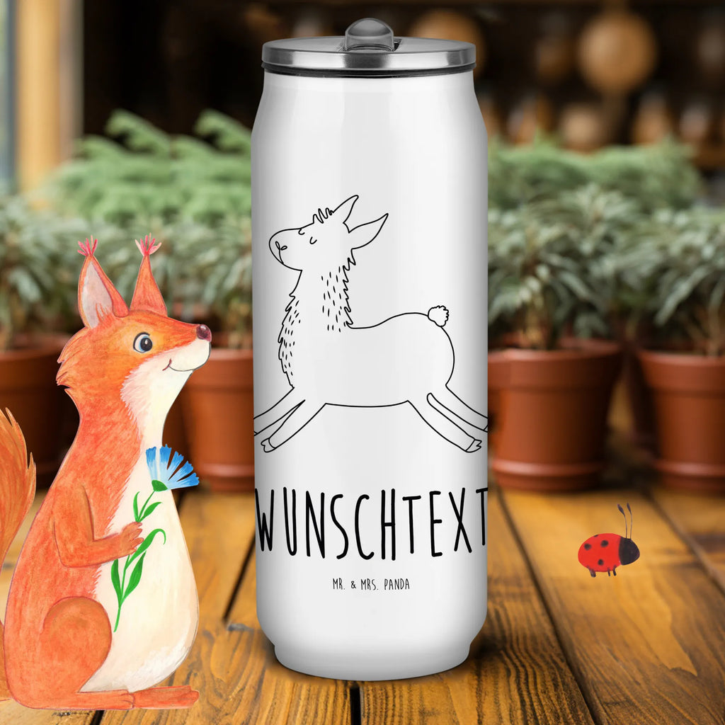 Personalized Beverage Cans Drinking Bottle lama Jump Llama, llama, alpaca, trendy animal, favourite day, happy day, new start, llamas, Lama, exam, girlfriend, start, good morning, graduation, happy, heartache, luck