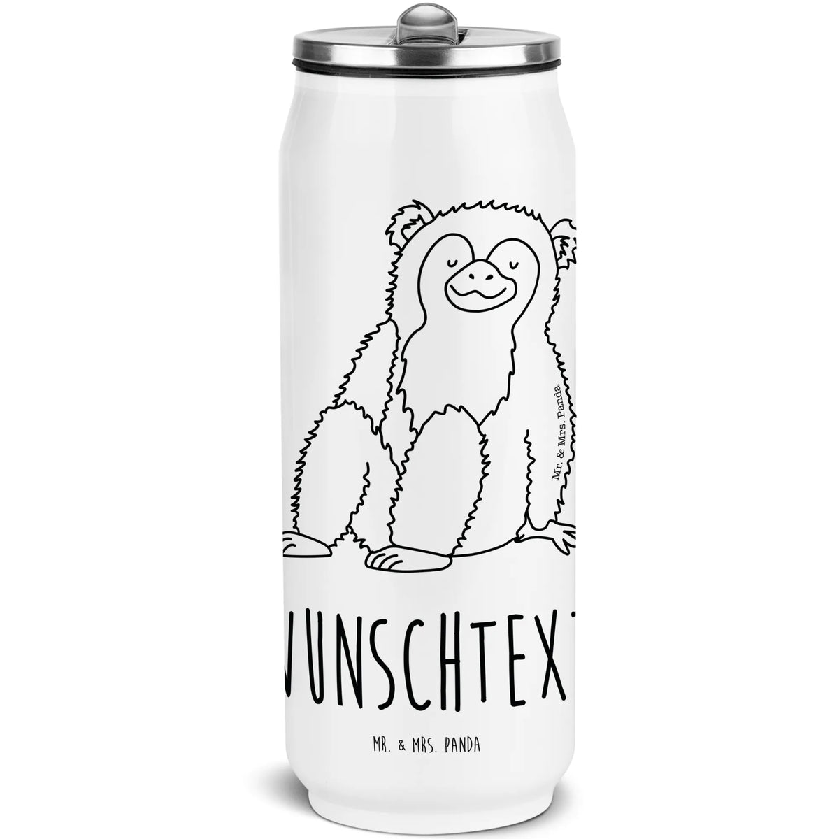 Personalized Beverage Cans Drinking Bottle Monkey Africa, self-confidence, love, self-esteem, selfcare, self-love, respect, monkey, monkeys, motivation