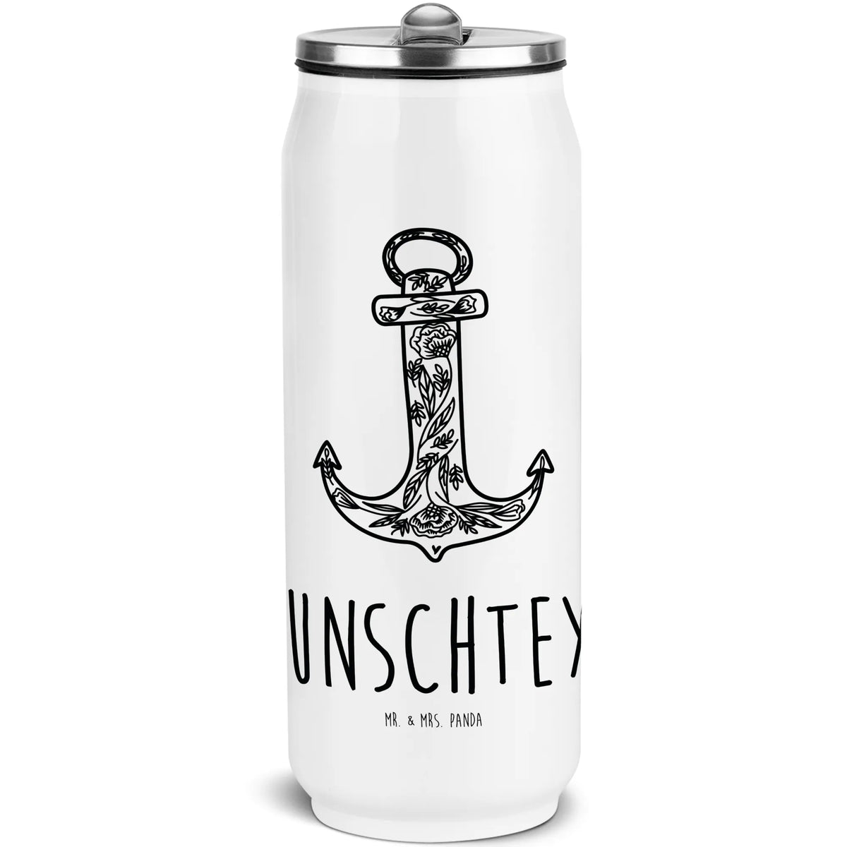 Personalized Beverage Cans Drinking Bottle anchor Blue card, gift ideas, gifts, small animals, cute, cute animal motives, hand drawn, funny sayings, good mood, special gifts, animal lover