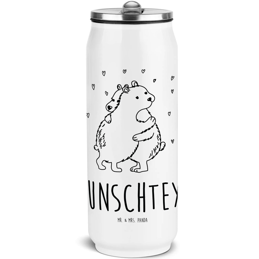 Personalizowane puszki napojowe i butelka do picia Niedźwiedź polarny obejmować Motywy zwierzęce, dobra energia, zabawne powiedzonka, zwierzęta