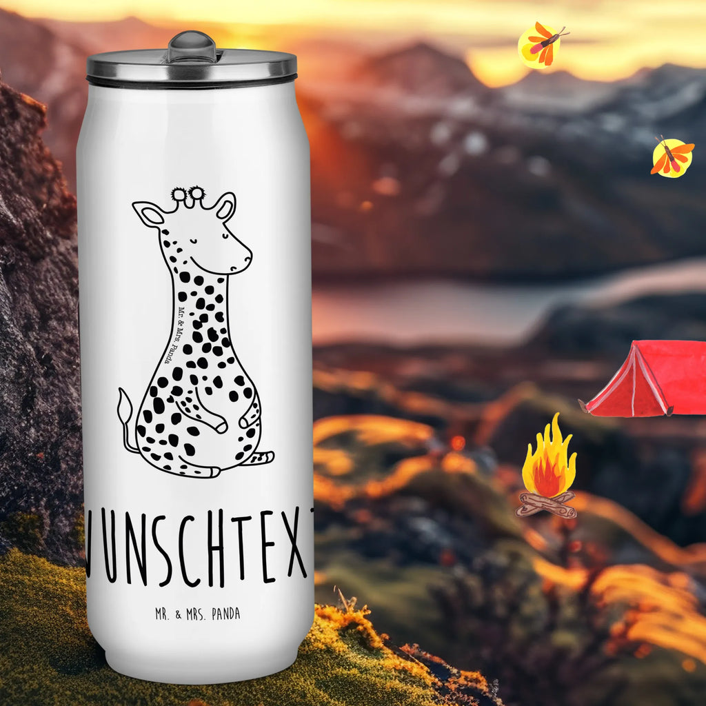 Personalizowane puszki napojowe i butelka do picia żyrafa Zadowolony Afryka, dzikie zwierzęta