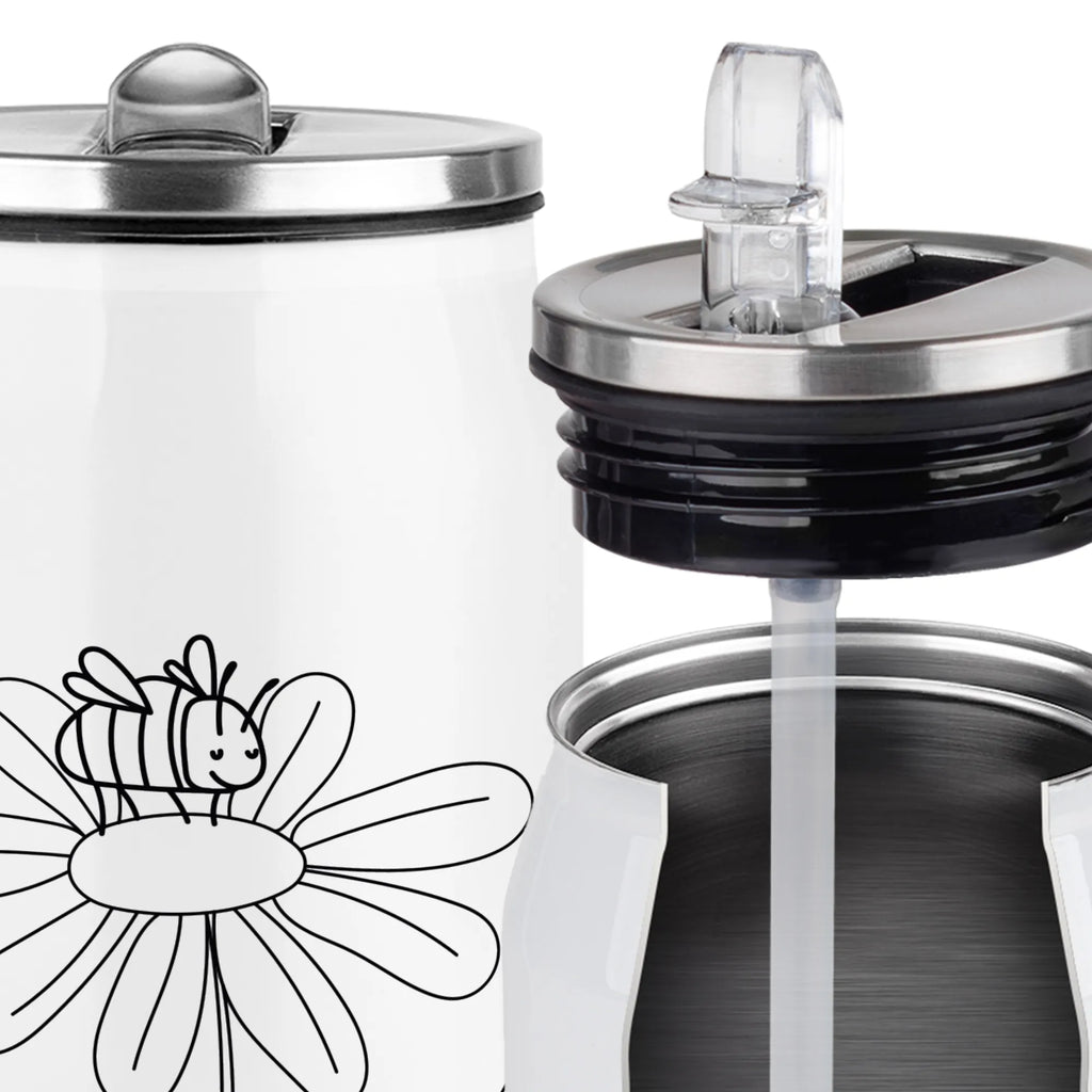 Personalized Beverage Cans Drinking Bottle bumblebee flower small animals, cute, funny, cute animal motives, hand drawn, small world, funny sayings, good mood, happy, gifts, gift ideas, special gifts, animal lover, card, bumblebees, bumble bee, nature, bee, field, wasp, fluffy, flower