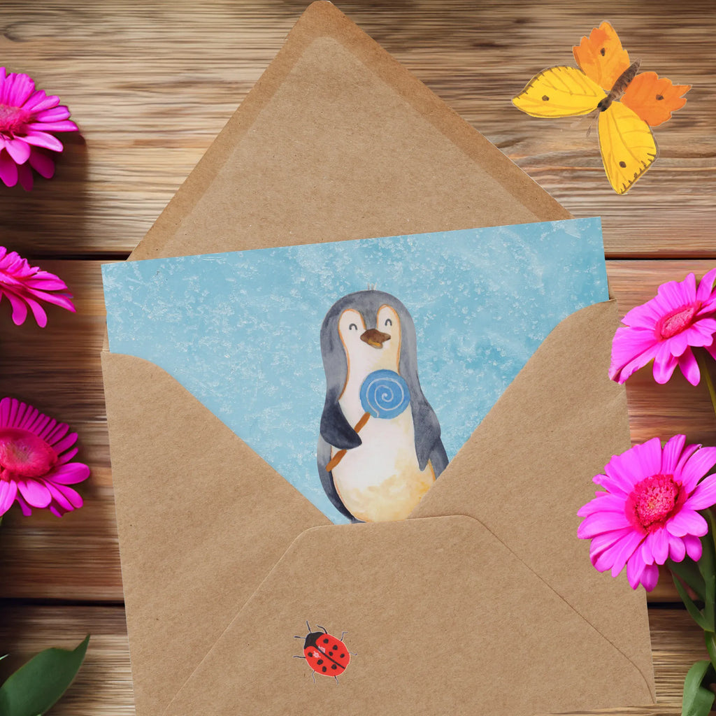 Personalized Deluxe Card Penguin lollipop Grußkarte als Geldgeschenk, Grußkarte mit Namen, Grußkarte selber drucken, Grußkarte selbst gestalten, Grußkarte mit persönlichen Nachrichten, Personalisiertere Klappkarte, Personalisierte Geburtstagskarte, Personalisierte Glückwunschkarte, Personalisierte Grußkarte, Grußkarten personalisiert, Personalisierte Karte, Personalisierte Einladungskarte, Personalisierte Hochzeitskarte, Pinguin, Blödsinn, Rebell, Spruch, Gauner, Lolli, Ganove, Rabauke, Pinguine, Süßigkeiten