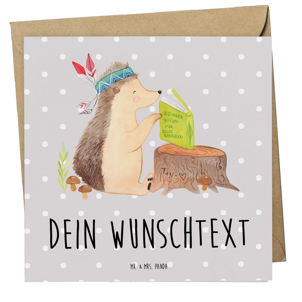 Personalized Deluxe Card Hedgehog feather headdress Personalisierte Einladungskarte, Grußkarte als Geldgeschenk, Personalisierte Hochzeitskarte, Personalisierte Geburtstagskarte, Personalisierte Grußkarte, Grußkarte mit Namen, Personalisiertere Klappkarte, Grußkarte mit persönlichen Nachrichten, Personalisierte Glückwunschkarte, Grußkarte selber drucken, Grußkarten personalisiert, Personalisierte Karte, Grußkarte selbst gestalten, Waldtiere, Tiere, Igel, Indianer, Camping, Abenteuer, Lagerfeuer