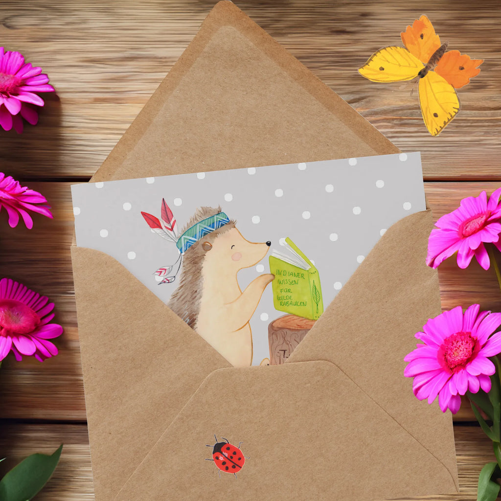 Personalized Deluxe Card Hedgehog feather headdress Personalisierte Einladungskarte, Grußkarte als Geldgeschenk, Personalisierte Hochzeitskarte, Personalisierte Geburtstagskarte, Personalisierte Grußkarte, Grußkarte mit Namen, Personalisiertere Klappkarte, Grußkarte mit persönlichen Nachrichten, Personalisierte Glückwunschkarte, Grußkarte selber drucken, Grußkarten personalisiert, Personalisierte Karte, Grußkarte selbst gestalten, Waldtiere, Tiere, Igel, Indianer, Camping, Abenteuer, Lagerfeuer