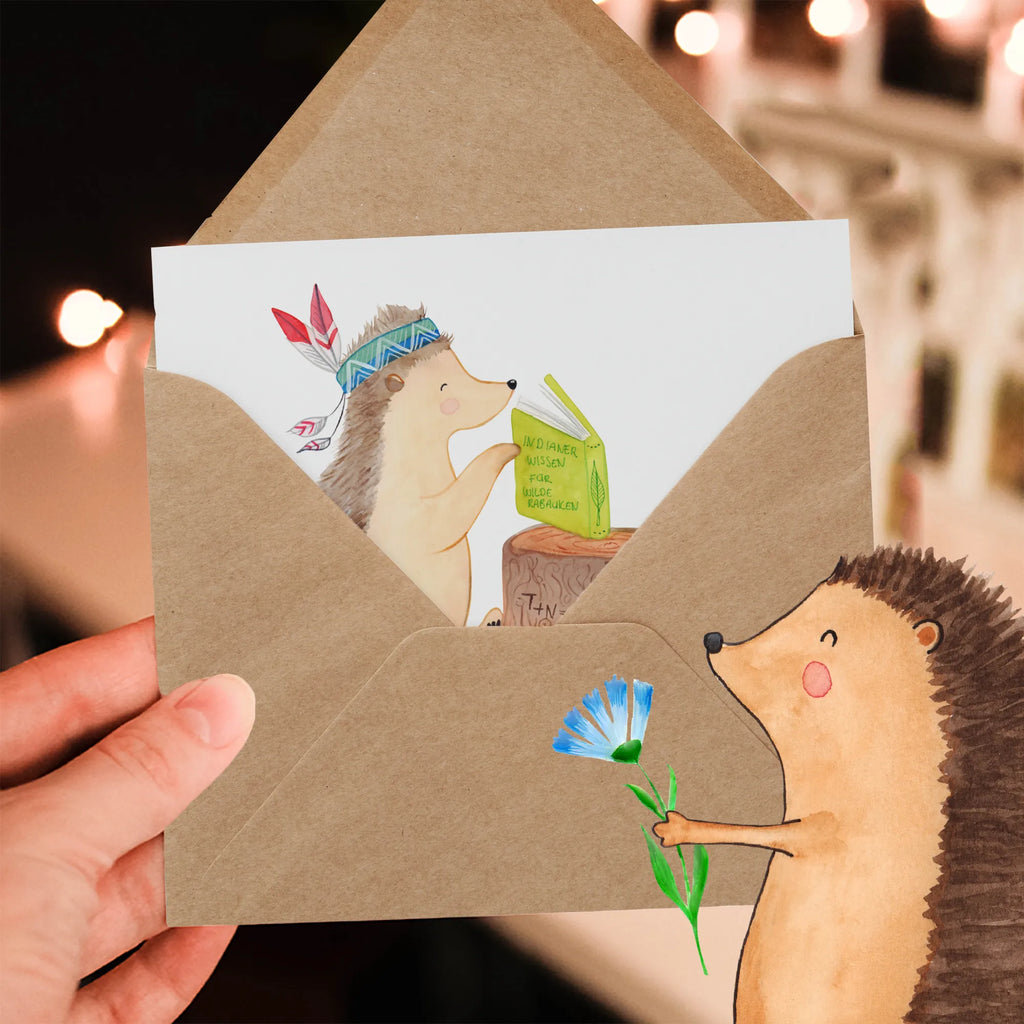 Personalized Deluxe Card Hedgehog feather headdress Personalisierte Einladungskarte, Grußkarte als Geldgeschenk, Personalisierte Hochzeitskarte, Personalisierte Geburtstagskarte, Personalisierte Grußkarte, Grußkarte mit Namen, Personalisiertere Klappkarte, Grußkarte mit persönlichen Nachrichten, Personalisierte Glückwunschkarte, Grußkarte selber drucken, Grußkarten personalisiert, Personalisierte Karte, Grußkarte selbst gestalten, Waldtiere, Tiere, Igel, Indianer, Camping, Abenteuer, Lagerfeuer