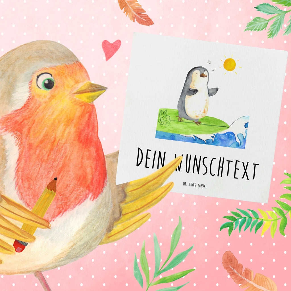Personalized Deluxe Card Penguin surfer Personalisierte Karte, Personalisierte Glückwunschkarte, Grußkarten personalisiert, Personalisierte Einladungskarte, Personalisierte Hochzeitskarte, Grußkarte selber drucken, Grußkarte mit Namen, Grußkarte selbst gestalten, Personalisiertere Klappkarte, Personalisierte Grußkarte, Grußkarte als Geldgeschenk, Personalisierte Geburtstagskarte, Grußkarte mit persönlichen Nachrichten, Pinguin, surfen, Pinguine, Portugal, Surfer, Urlaub, Wellen, Hawaii, Wellen reiten