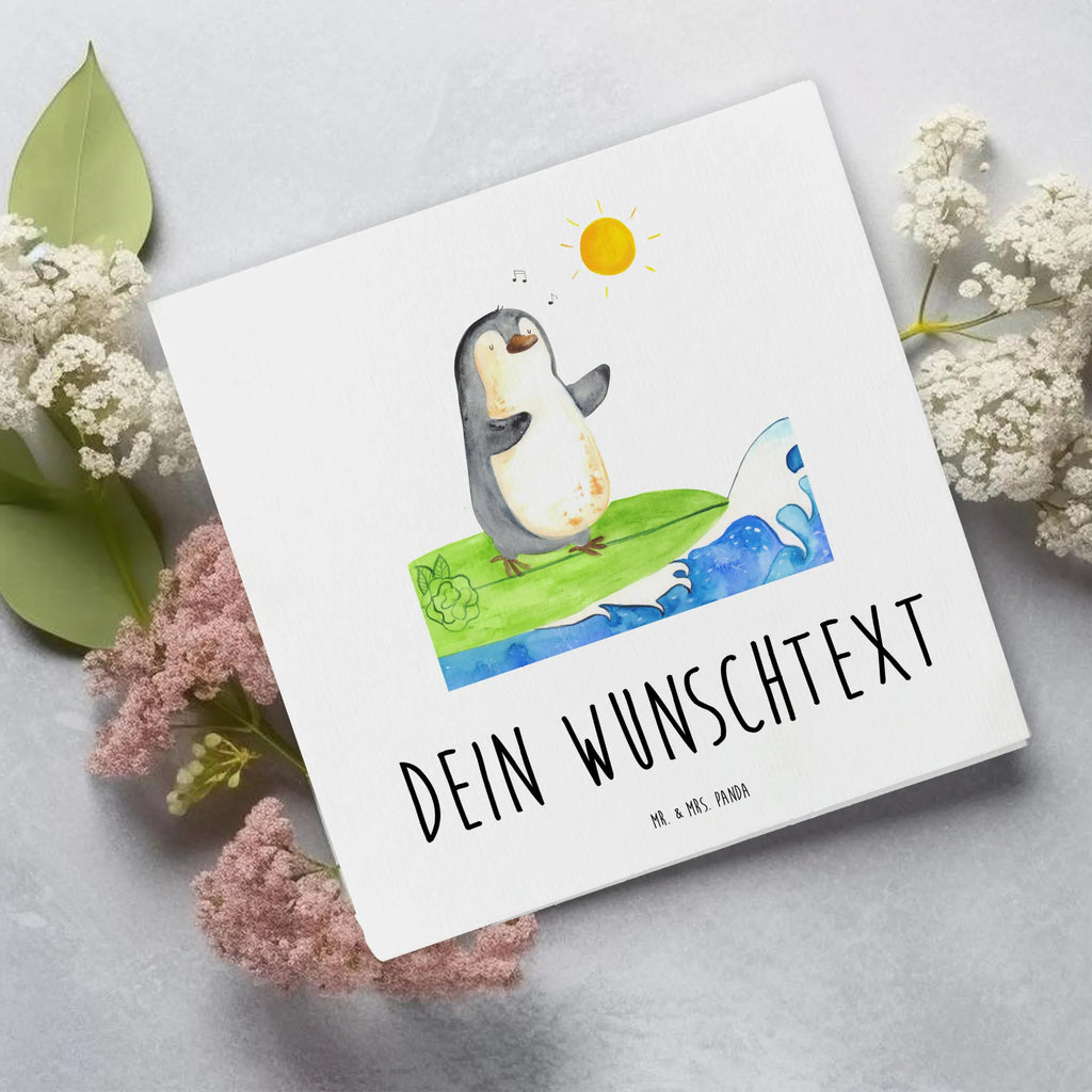 Personalized Deluxe Card Penguin surfer Personalisierte Karte, Personalisierte Glückwunschkarte, Grußkarten personalisiert, Personalisierte Einladungskarte, Personalisierte Hochzeitskarte, Grußkarte selber drucken, Grußkarte mit Namen, Grußkarte selbst gestalten, Personalisiertere Klappkarte, Personalisierte Grußkarte, Grußkarte als Geldgeschenk, Personalisierte Geburtstagskarte, Grußkarte mit persönlichen Nachrichten, Pinguin, surfen, Pinguine, Portugal, Surfer, Urlaub, Wellen, Hawaii, Wellen reiten