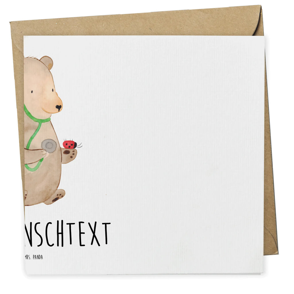Personalized Deluxe Card bear Physician Grußkarte selber drucken, Grußkarten personalisiert, Grußkarte als Geldgeschenk, Personalisiertere Klappkarte, Personalisierte Glückwunschkarte, Personalisierte Hochzeitskarte, Personalisierte Grußkarte, Grußkarte selbst gestalten, Personalisierte Einladungskarte, Personalisierte Karte, Grußkarte mit persönlichen Nachrichten, Grußkarte mit Namen, Personalisierte Geburtstagskarte, Bär, Teddy, Teddybär, Arzt, Doktorin, Professorin, Professor, Doktor, Ärztin