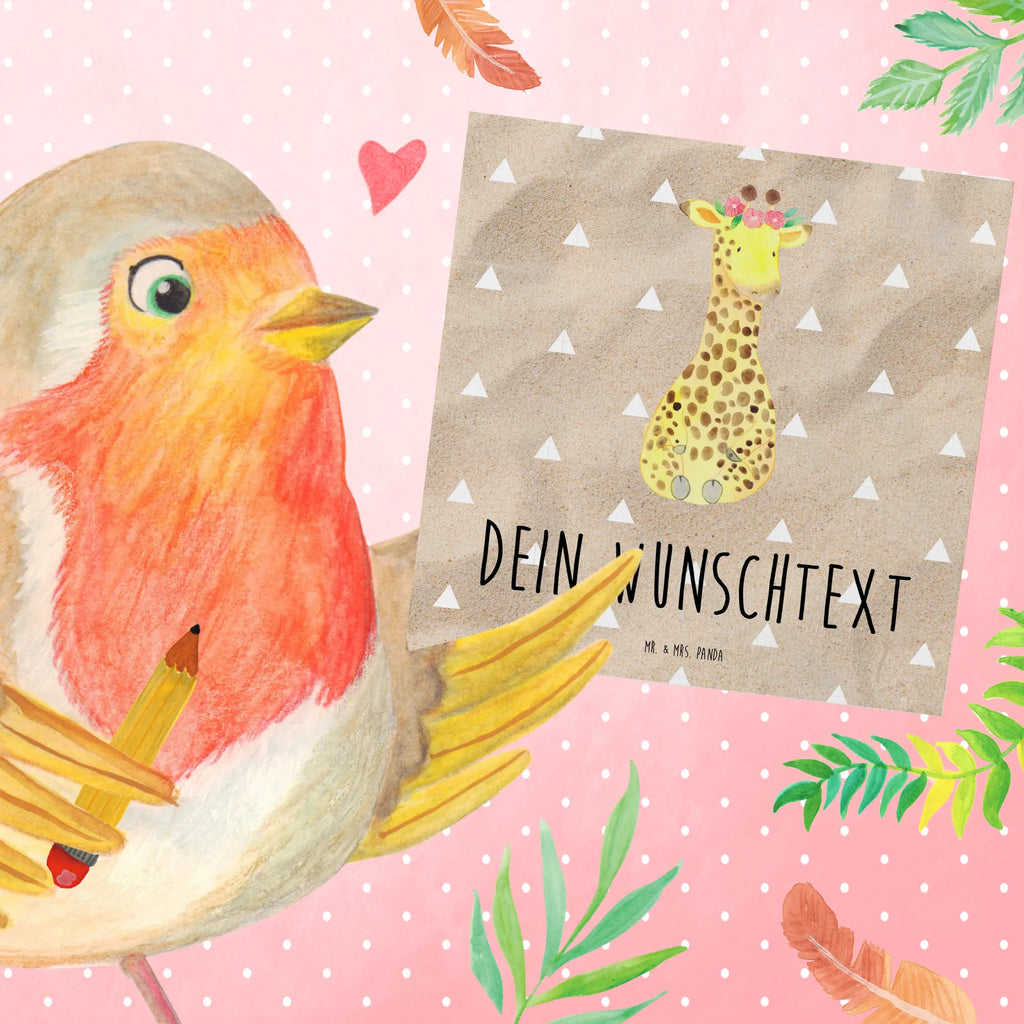 Personalized Deluxe Card giraffe flower wreath Personalisierte Einladungskarte, Grußkarte selbst gestalten, Grußkarte als Geldgeschenk, Grußkarte selber drucken, Personalisierte Karte, Personalisierte Hochzeitskarte, Grußkarte mit Namen, Personalisierte Grußkarte, Grußkarten personalisiert, Grußkarte mit persönlichen Nachrichten, Personalisierte Glückwunschkarte, Personalisiertere Klappkarte, Personalisierte Geburtstagskarte, Afrika, Wildtiere, Freundin, Blumenkranz, Selbstliebe, Giraffe, Abenteurer