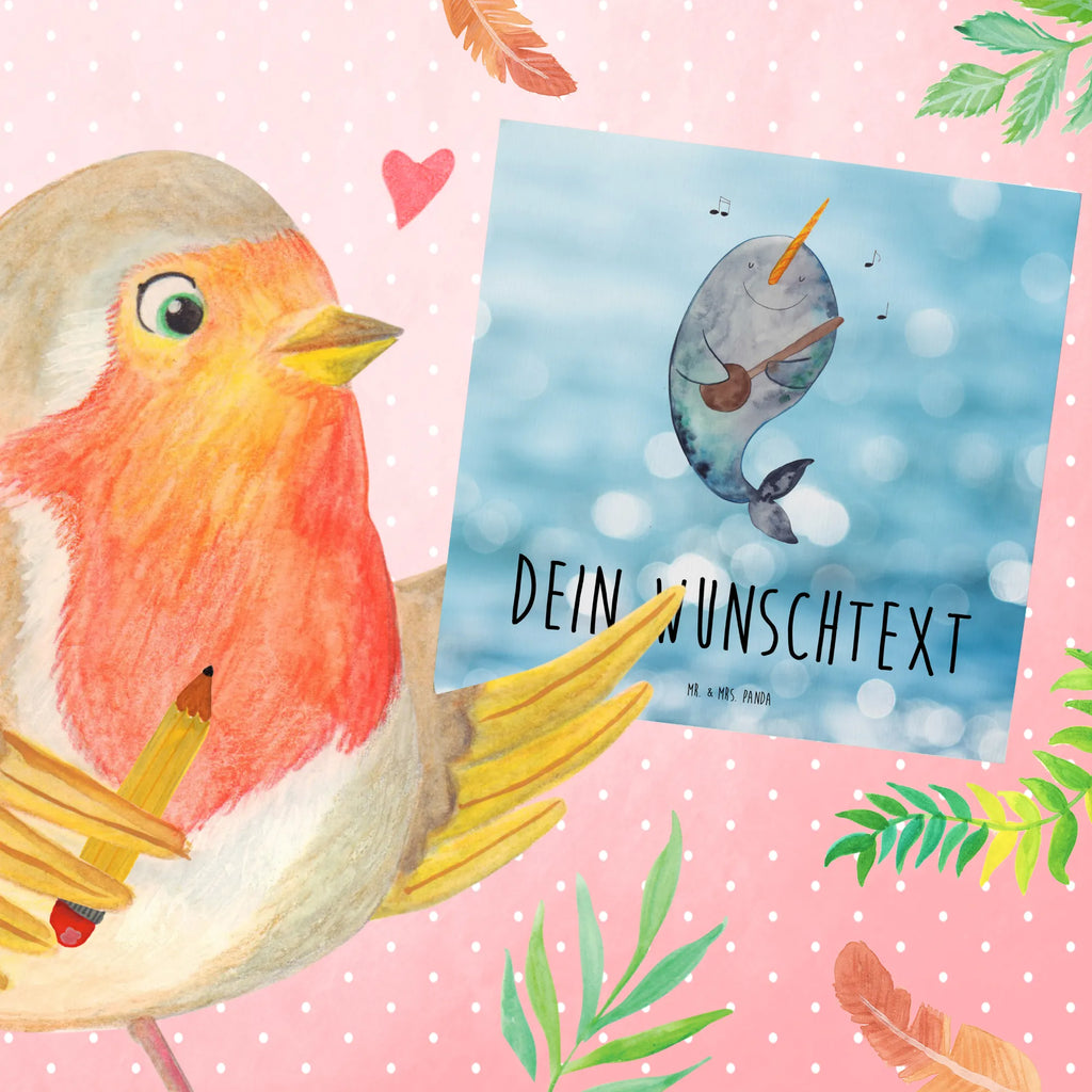 Personalisierte Deluxe Karte Narwal Gitarre Personalisierte Glückwunschkarte, Personalisierte Grußkarte, Grußkarte selbst gestalten, Personalisierte Geburtstagskarte, Personalisiertere Klappkarte, Grußkarte selber drucken, Grußkarte mit Namen, Personalisierte Hochzeitskarte, Grußkarte mit persönlichen Nachrichten, Grußkarte als Geldgeschenk, Personalisierte Einladungskarte, Personalisierte Karte, Grußkarten personalisiert, Meerestiere, Meer, Urlaub, Probleme, Tanzen, Problemlösung, Narwal, Frust, Wal, Gespräche, Gitarre