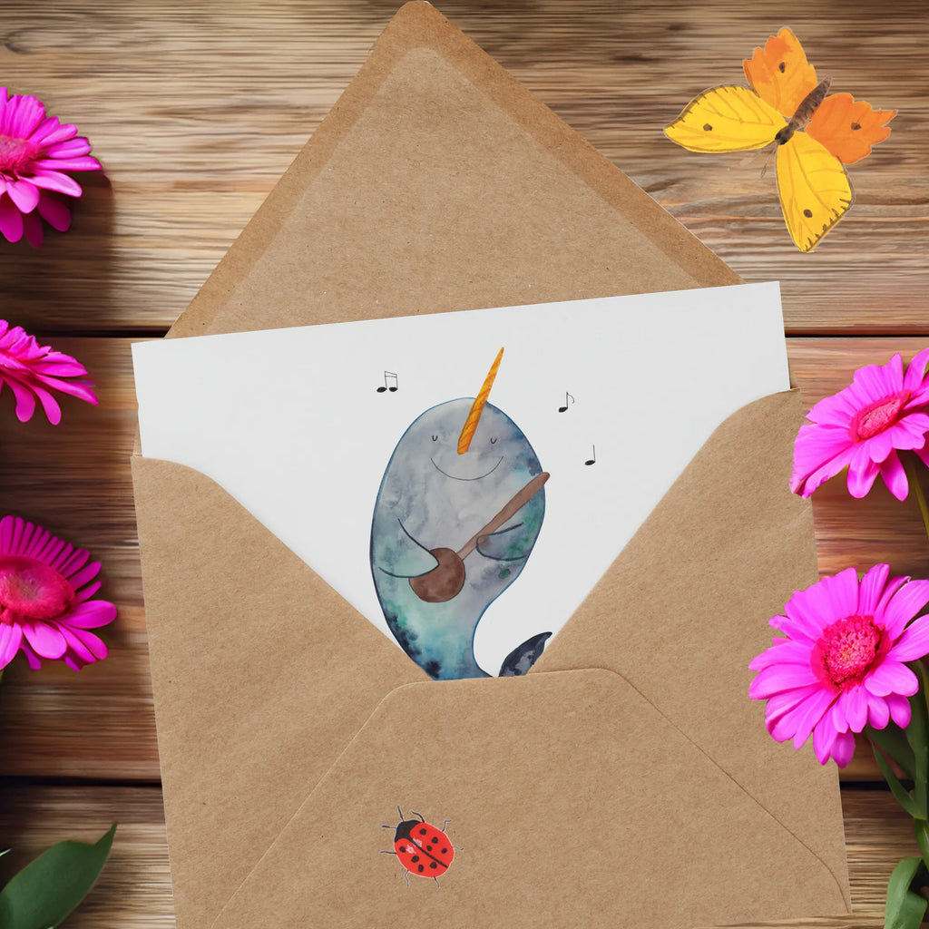 Personalisierte Deluxe Karte Narwal Gitarre Personalisierte Glückwunschkarte, Personalisierte Grußkarte, Grußkarte selbst gestalten, Personalisierte Geburtstagskarte, Personalisiertere Klappkarte, Grußkarte selber drucken, Grußkarte mit Namen, Personalisierte Hochzeitskarte, Grußkarte mit persönlichen Nachrichten, Grußkarte als Geldgeschenk, Personalisierte Einladungskarte, Personalisierte Karte, Grußkarten personalisiert, Meerestiere, Meer, Urlaub, Probleme, Tanzen, Problemlösung, Narwal, Frust, Wal, Gespräche, Gitarre